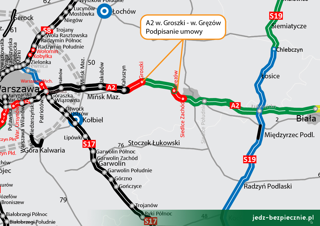 Polskie drogi - podpisanie umowy na budowę A2 Groszki - Gręzów